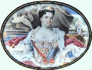 Murano, Andrea da Portrait of Catherine I in front of Ekaterinhov oil on canvas